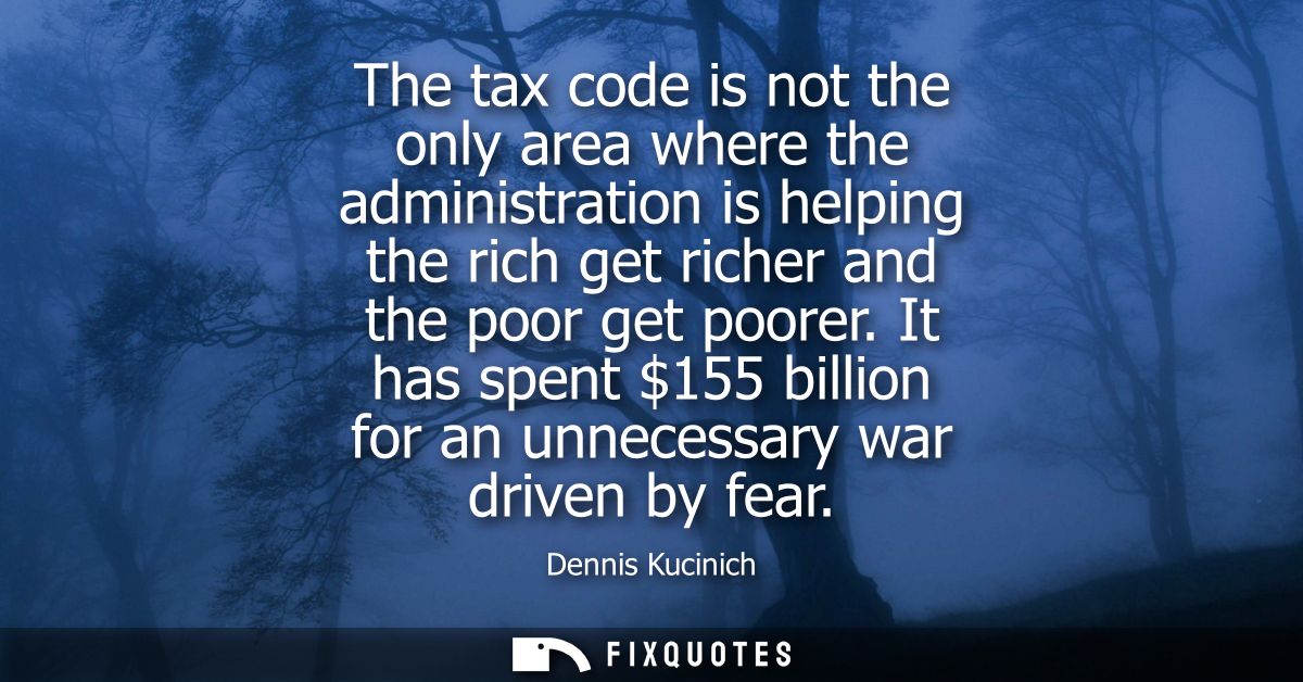 The tax code is not the only area where the administration is helping the rich get richer and the poor get poorer.