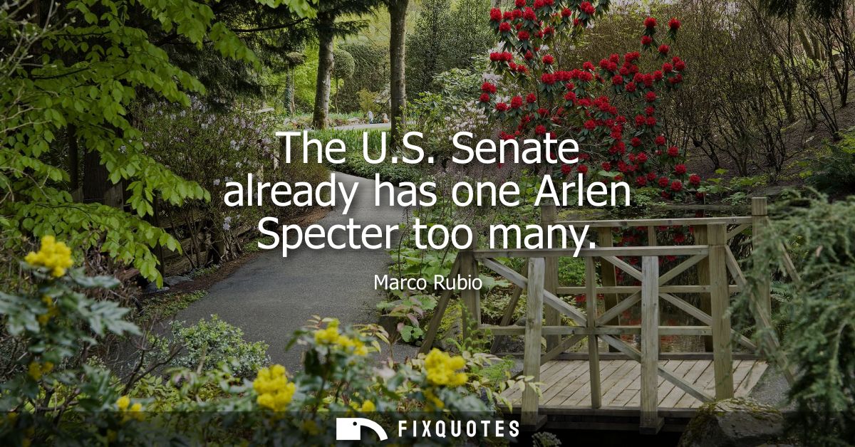 The U.S. Senate already has one Arlen Specter too many