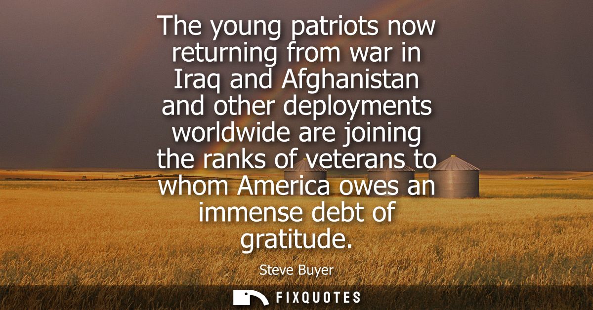 The young patriots now returning from war in Iraq and Afghanistan and other deployments worldwide are joining the ranks 