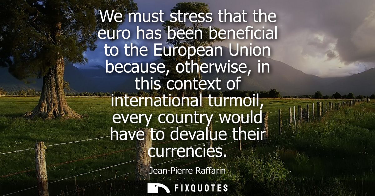 We must stress that the euro has been beneficial to the European Union because, otherwise, in this context of internatio