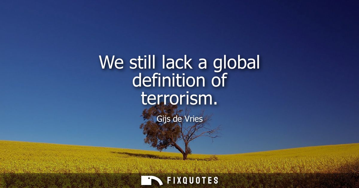 We still lack a global definition of terrorism