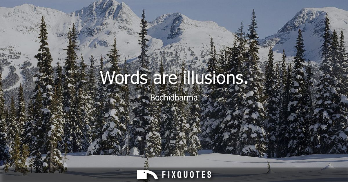 Words are illusions