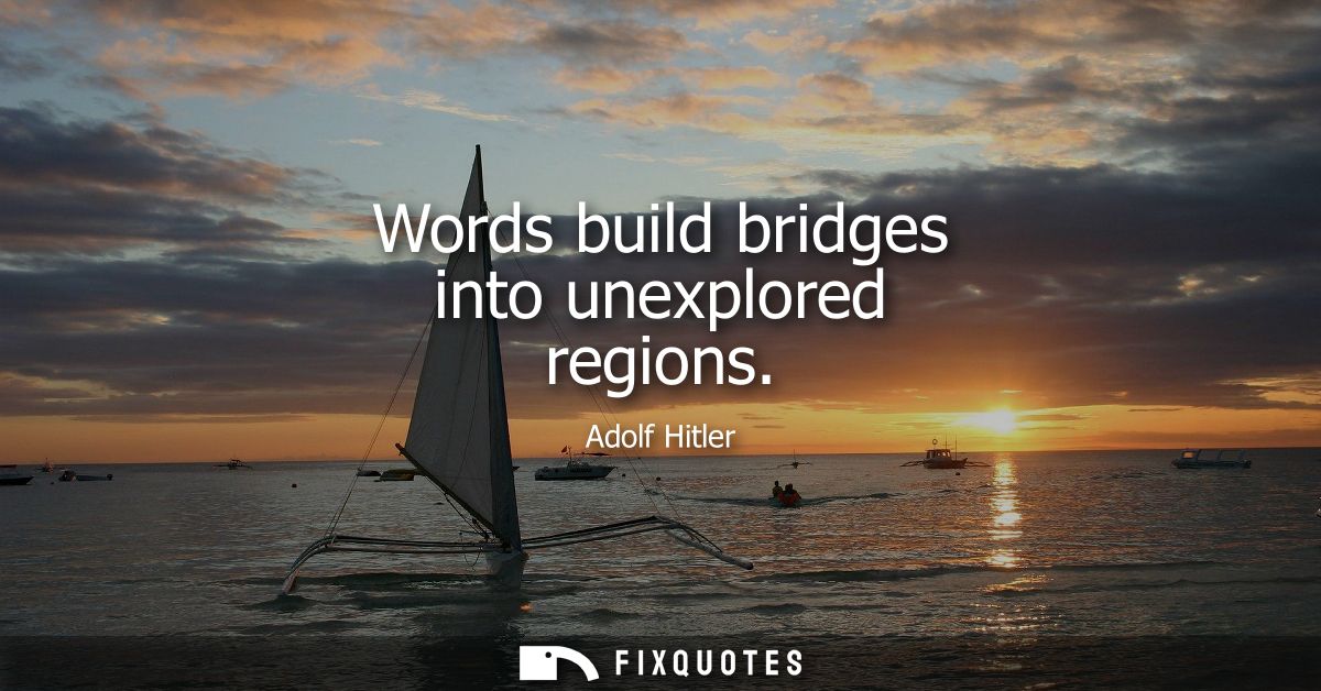 Words build bridges into unexplored regions