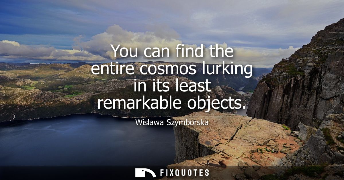 You can find the entire cosmos lurking in its least remarkable objects