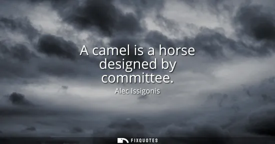 Small: A camel is a horse designed by committee