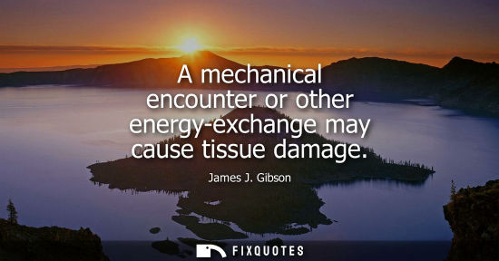 Small: A mechanical encounter or other energy-exchange may cause tissue damage
