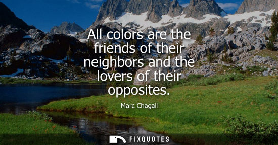 Small: All colors are the friends of their neighbors and the lovers of their opposites