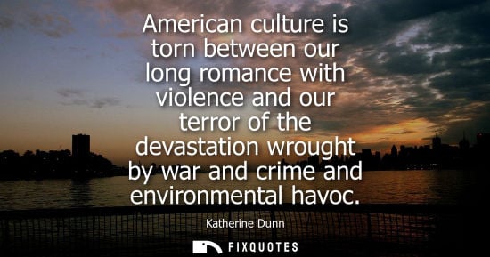 Small: American culture is torn between our long romance with violence and our terror of the devastation wroug
