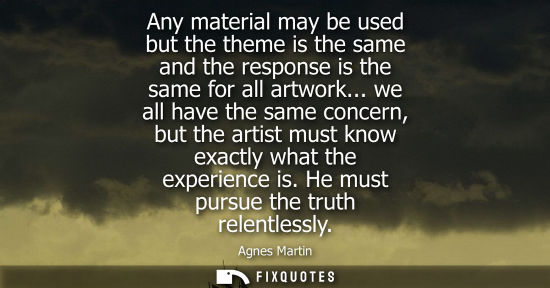Small: Any material may be used but the theme is the same and the response is the same for all artwork...