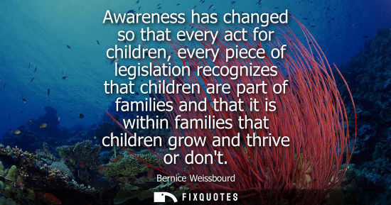 Small: Awareness has changed so that every act for children, every piece of legislation recognizes that childr