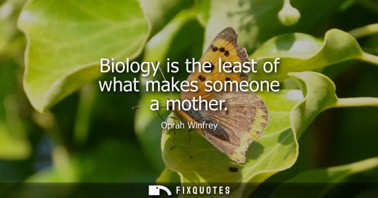 Small: Biology is the least of what makes someone a mother