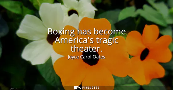Small: Boxing has become Americas tragic theater