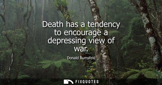 Small: Death has a tendency to encourage a depressing view of war
