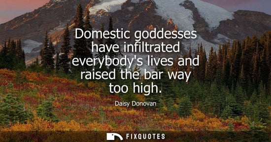 Small: Domestic goddesses have infiltrated everybodys lives and raised the bar way too high