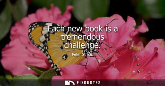 Small: Each new book is a tremendous challenge
