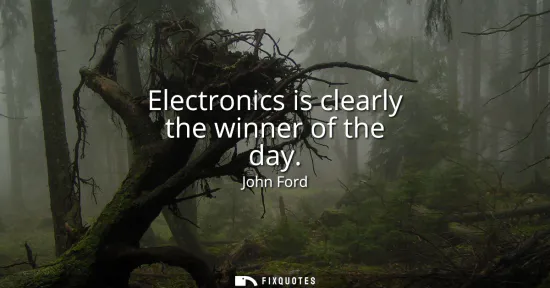 Small: Electronics is clearly the winner of the day