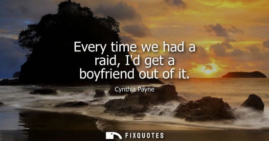 Small: Cynthia Payne - Every time we had a raid, Id get a boyfriend out of it