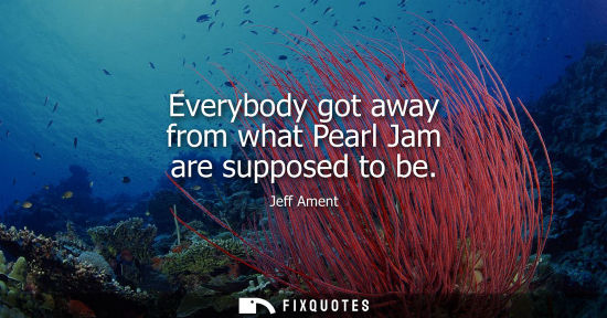 Small: Everybody got away from what Pearl Jam are supposed to be - Jeff Ament