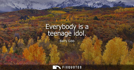 Small: Everybody is a teenage idol