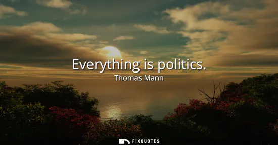 Small: Everything is politics