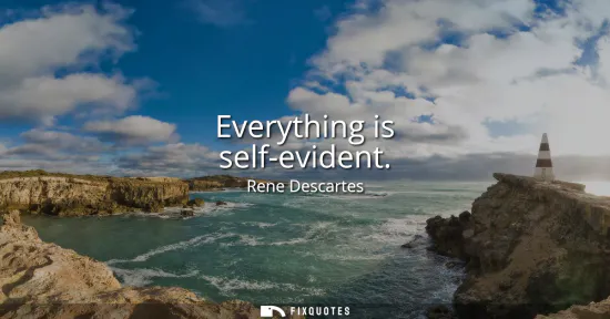 Small: Everything is self-evident