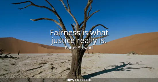 Small: Fairness is what justice really is