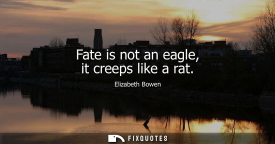Small: Fate is not an eagle, it creeps like a rat