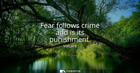 Small: Fear follows crime and is its punishment