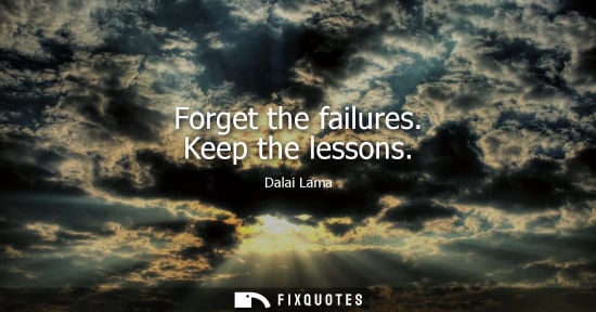 Small: Forget the failures. Keep the lessons