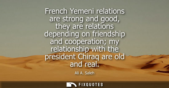 Small: French Yemeni relations are strong and good, they are relations depending on friendship and cooperation