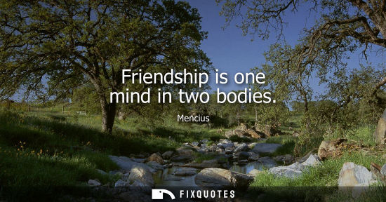 Small: Friendship is one mind in two bodies