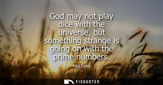 Small: God may not play dice with the universe, but something strange is going on with the prime numbers