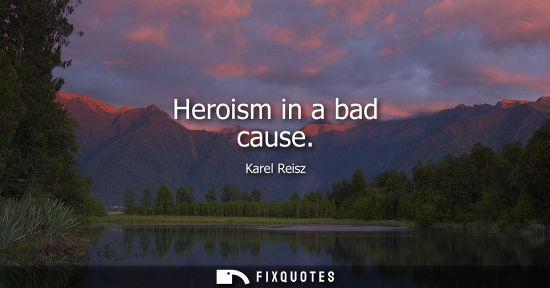 Small: Heroism in a bad cause