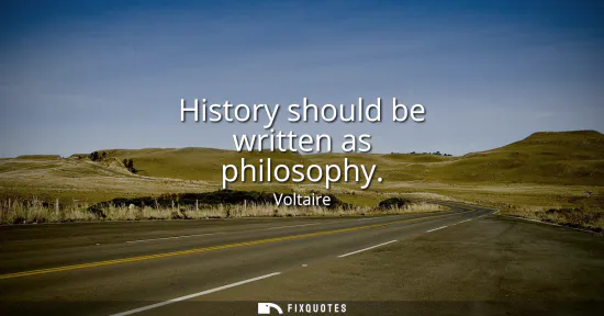 Small: History should be written as philosophy