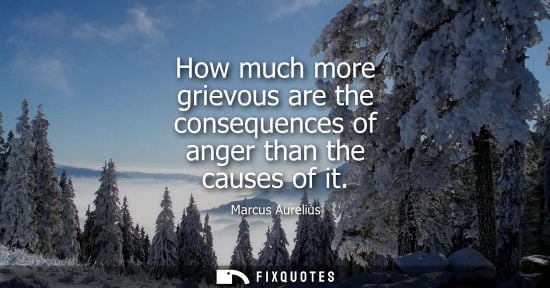 Small: How much more grievous are the consequences of anger than the causes of it