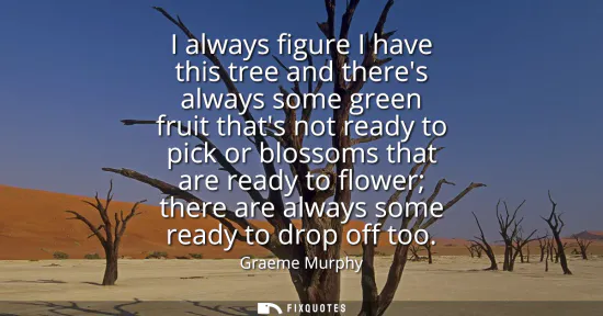 Small: I always figure I have this tree and theres always some green fruit thats not ready to pick or blossoms that a
