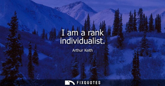 Small: I am a rank individualist