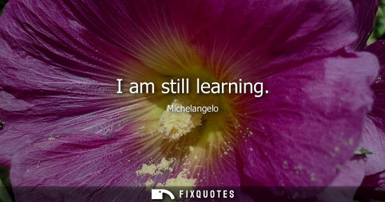 Small: I am still learning