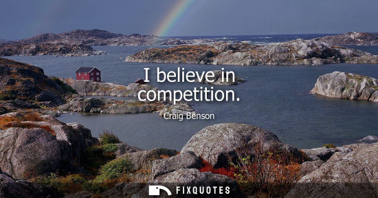 Small: I believe in competition