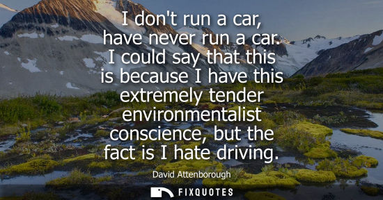 Small: I dont run a car, have never run a car. I could say that this is because I have this extremely tender e