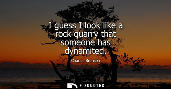 Small: I guess I look like a rock quarry that someone has dynamited
