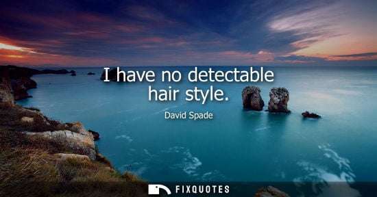 Small: I have no detectable hair style