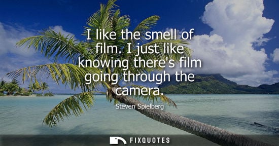 Small: I like the smell of film. I just like knowing theres film going through the camera