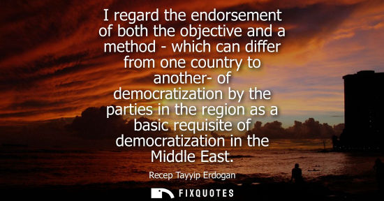 Small: I regard the endorsement of both the objective and a method - which can differ from one country to anot