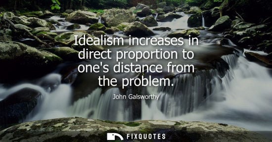 Small: Idealism increases in direct proportion to ones distance from the problem