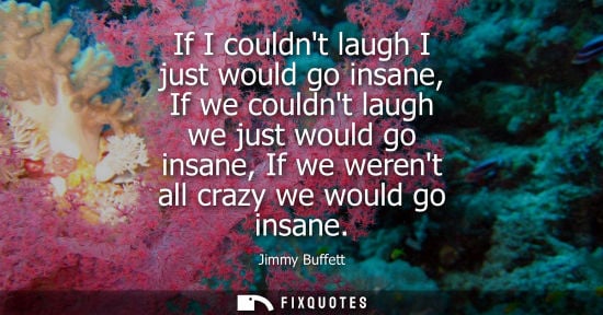 Small: If I couldnt laugh I just would go insane, If we couldnt laugh we just would go insane, If we werent al