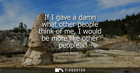 Small: If I gave a damn what other people think of me, I would be more like other people