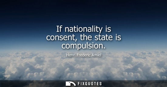 Small: If nationality is consent, the state is compulsion