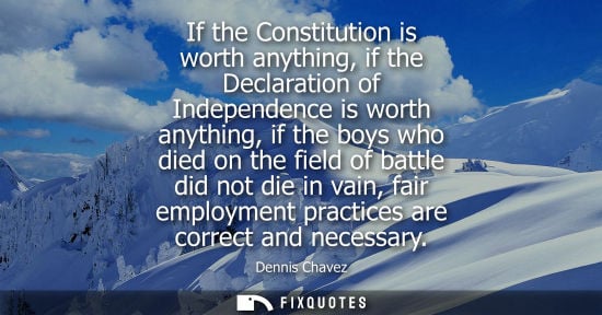 Small: If the Constitution is worth anything, if the Declaration of Independence is worth anything, if the boy