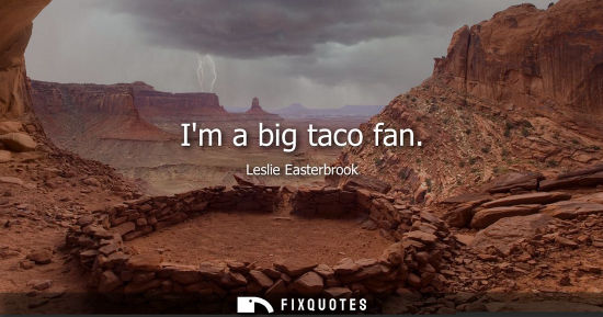 Small: Im a big taco fan